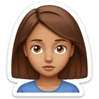 Squinting Eyes emoji medium tan girl sticker