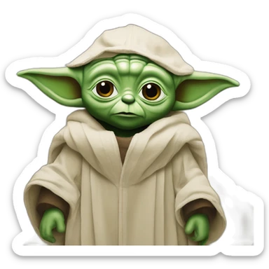 Yoda con uniforme de la tienda IKEA de pie sticker