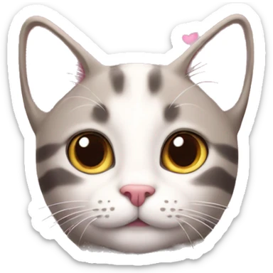 Cat with pink hearts 🥰 sticker