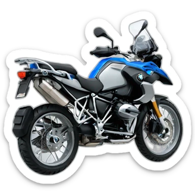 BMW GS motorcycle blue and grey sticker