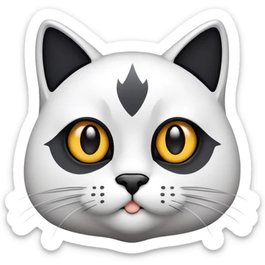 Crie um emoji para WhatsApp de um gatinho frajola sticker