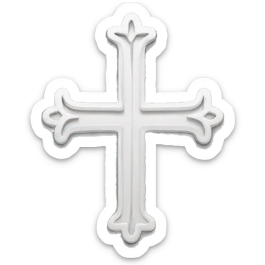 White cross sticker
