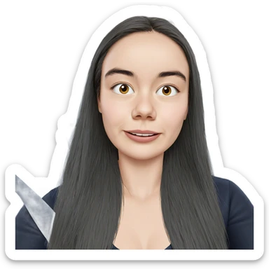 girl smiling in car interior sticker