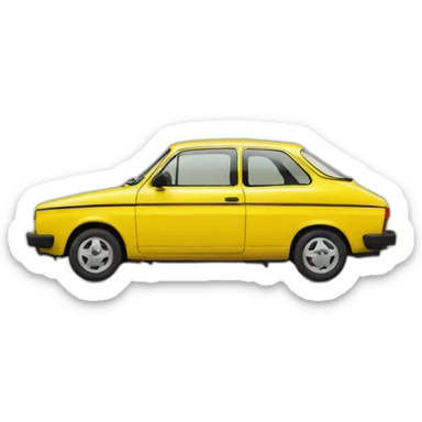 Front Yellow Skoda 120 sticker