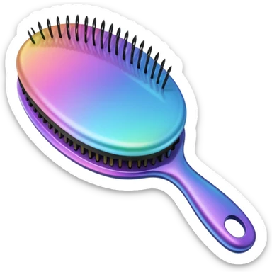 Iridescent hairbrush sticker