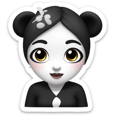 Panda girl sticker