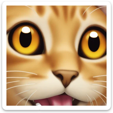 Cat who’s mouth is burning  sticker