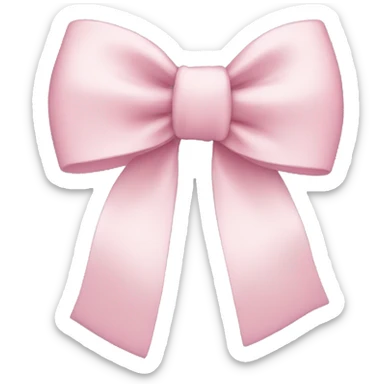light pink bow sticker
