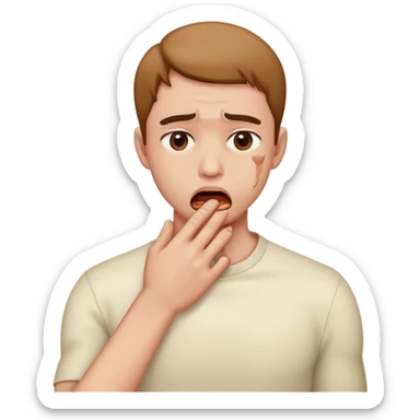 A person choking themself sticker