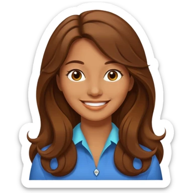 Retro 70s woman face sticker