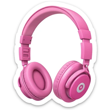 Pink headphones sticker