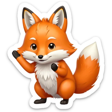 fox clapping sticker
