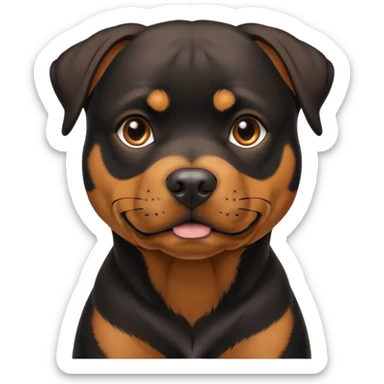 Rottweiler pitbull mix dog sticker