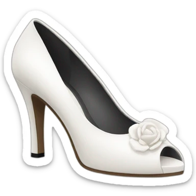 chanel shoes white with heels sticker