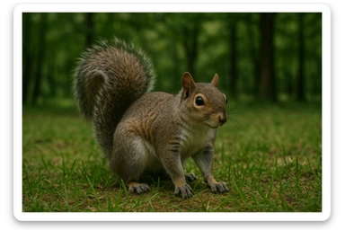 Squirrel sticker