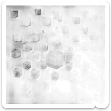 Black cube 2d sticker