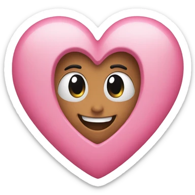 pink heart  sticker