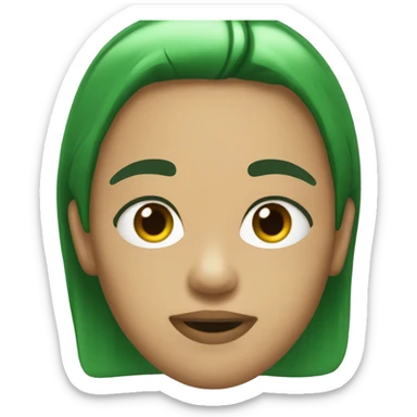 Brat green with text that says “slay” sticker