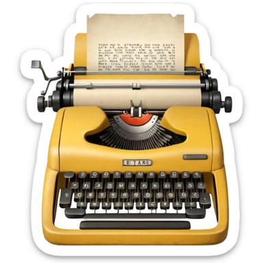 Typewriter with paper that says retard on paper no logo on typewriter  sticker