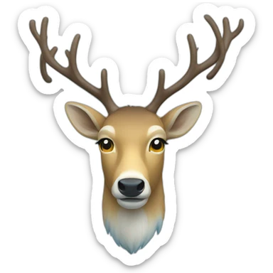 swedish reindeer blue and yellow sticker