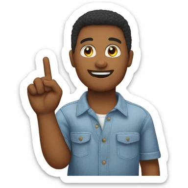 american sign language finger spelling the letter b sticker