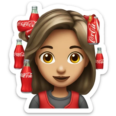 Coca-Cola obsessed girl  sticker