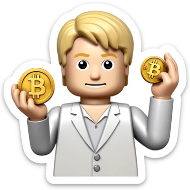 lego homme bitcoin sticker