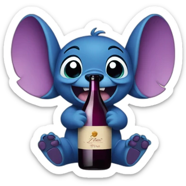 Stich with wine sticker
