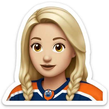 Edmonton oilers nhl female fan sticker