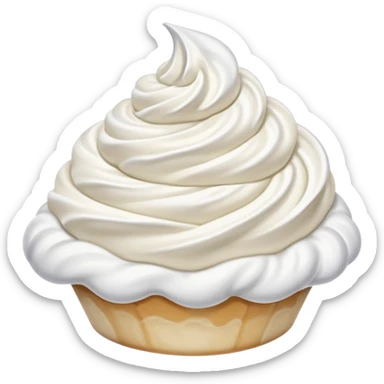 extra fluffy whipped cream swirl sticker