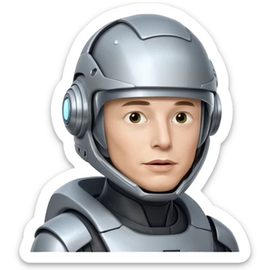 Elon musk as a cyber truck sticker