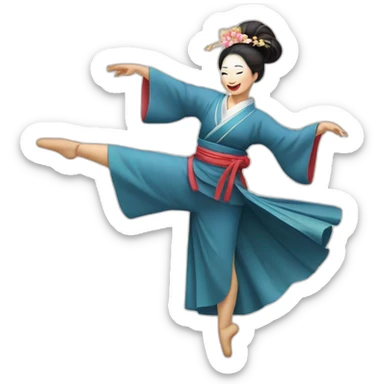 Danseuse japonaise  sticker