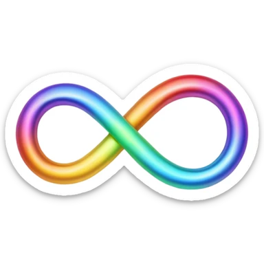 Rainbow infinity symbol sticker