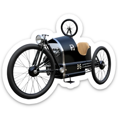  1931 Rolls Royce powerful racing cyclekart with advanced rugged independent suspension, power steering and disc brakes  sticker