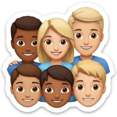 a bunch of friends emoji sticker