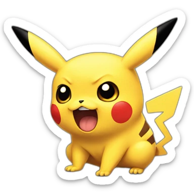 pikachu scared sticker