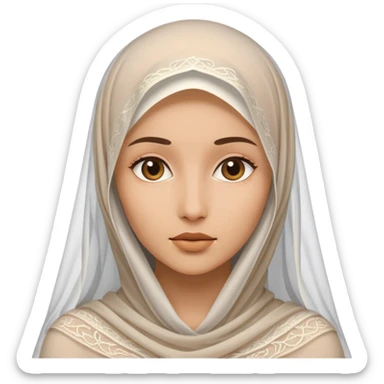veiled woman sticker