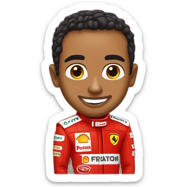 Lewis Hamilton in Ferrari sticker