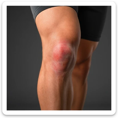 realistic knee, clear anatomy, neutral background sticker