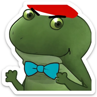 hands over neck with tongue out sticker