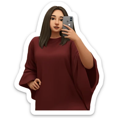 girl taking selfie on bed sticker