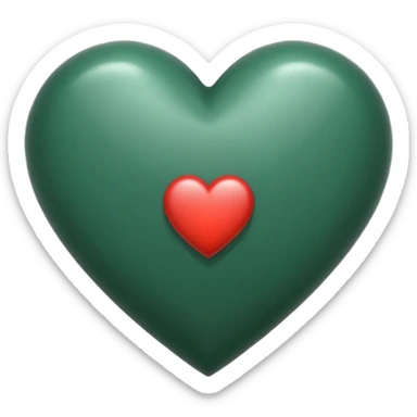 Quiero un corazón color verde pino sticker