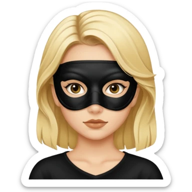 Create a blonde and pretty criminal sticker