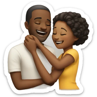 couple sharing a joyful moment sticker
