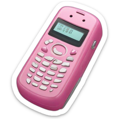 Pink clamshell flip-phone sticker