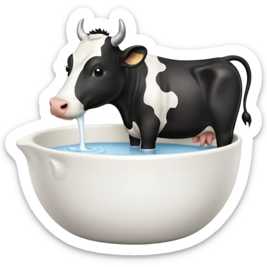milk bow with a cow on it sticker