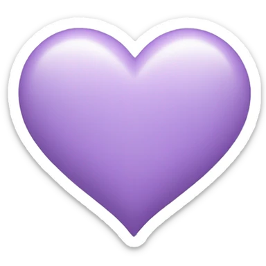light purple heart  sticker