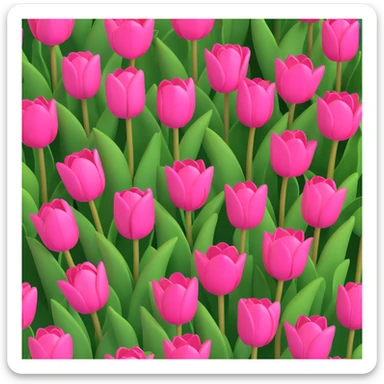 Pink tulips sticker