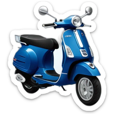 Vespa lx de color azul medianoche sticker