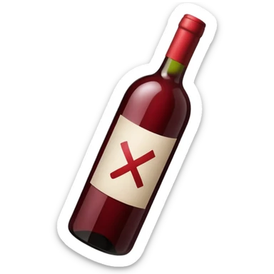 An emoji that shows no wine drinkimg allowed sticker